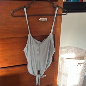 Crop tied tank top